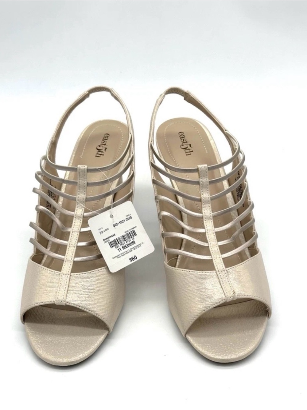 East 5th Slingback Open Toe Sandal- Champagne Size 11